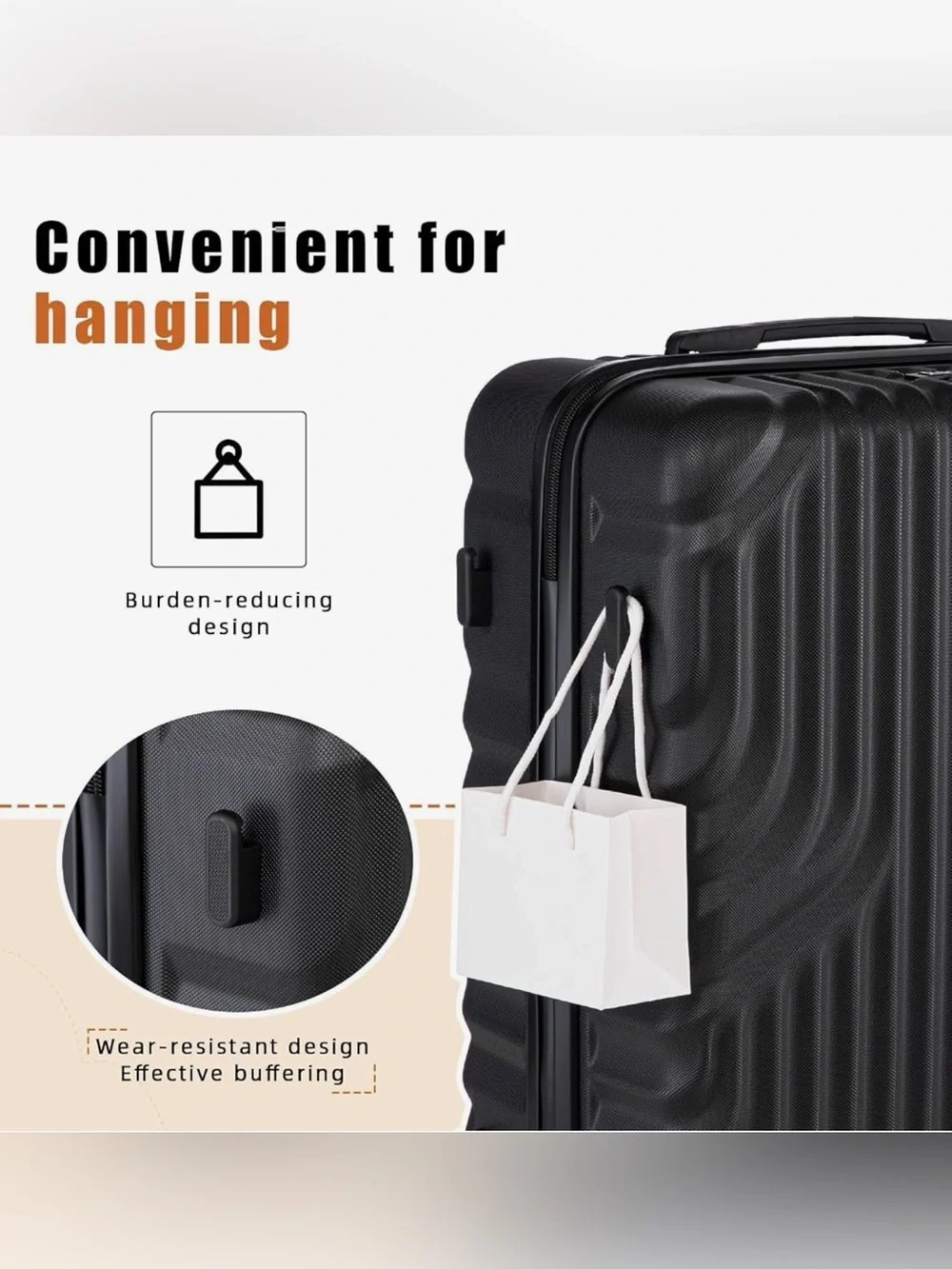 Black Hardside Spinner Carry-On Luggage Set